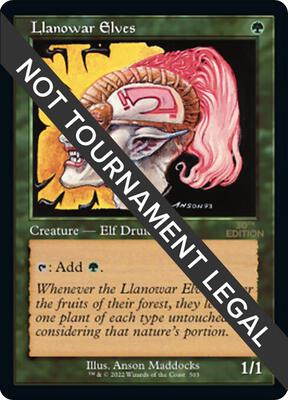 Llanowar Elves (Retro Frame) card from 30th Anniversary Edition