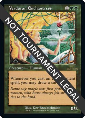 Verduran Enchantress (Retro Frame) card from 30th Anniversary Edition