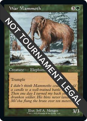 War Mammoth (Retro Frame) card from 30th Anniversary Edition