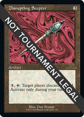 Disrupting Scepter (Retro Frame) card from 30th Anniversary Edition