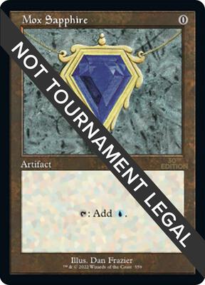 Mox Sapphire (Retro Frame) card from 30th Anniversary Edition