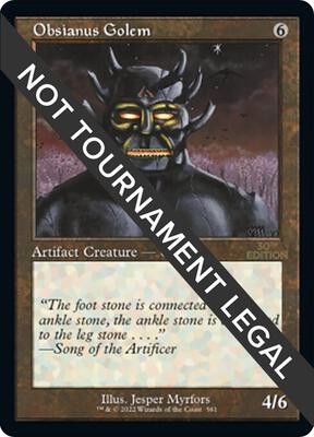 Obsianus Golem (Retro Frame) card from 30th Anniversary Edition