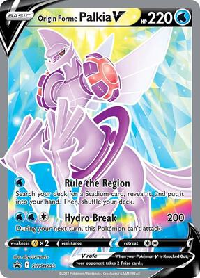 Origin Forme Palkia V card from SWSH: Sword & Shield Promo Cards