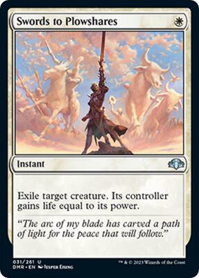 Swords to Plowshares card from Dominaria Remastered