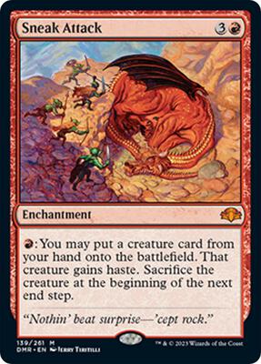 Sneak Attack card from Dominaria Remastered