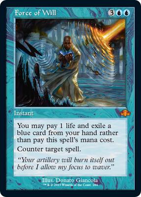 Force of Will (Retro Frame) card from Dominaria Remastered