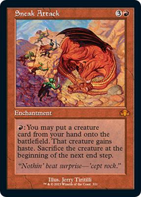 Sneak Attack (Retro Frame) card from Dominaria Remastered