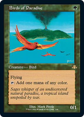 Birds of Paradise (Retro Frame) card from Dominaria Remastered