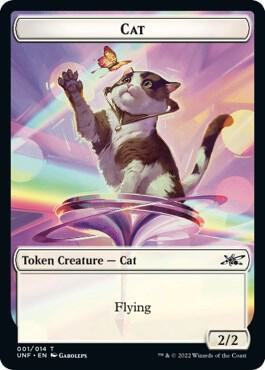 Cat // Food (11) Double-sided Token card from Unfinity
