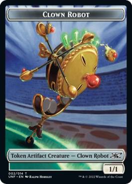 Clown Robot (002) // Food (010) Double-sided Token card from Unfinity
