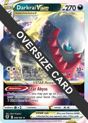Darkrai VSTAR - 099/189 card from Jumbo Cards