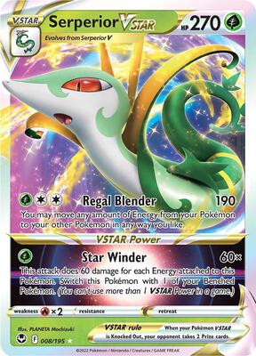 Serperior VSTAR card from SWSH12: Silver Tempest