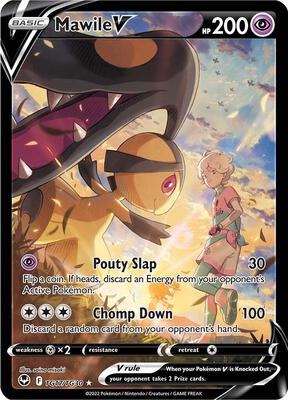 Mawile V card from SWSH12: Silver Tempest Trainer Gallery