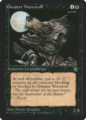 Greater Werewolf card from Homelands