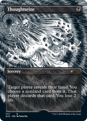 Thoughtseize (Borderless) card from Secret Lair Drop Series
