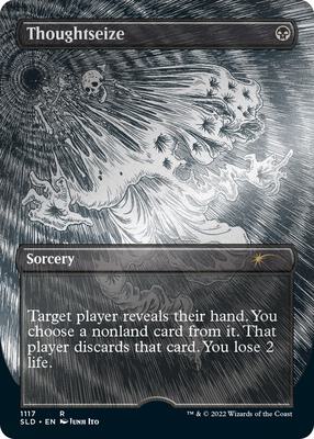 Thoughtseize (Borderless) (Foil Etched) card from Secret Lair Drop Series