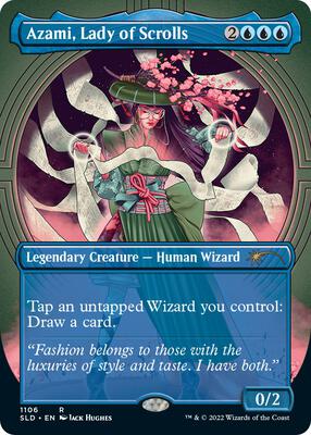 Azami, Lady of Scrolls (Borderless) card from Secret Lair Drop Series