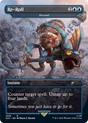 Re-Roll - Rewind (Borderless) card from Secret Lair Drop Series