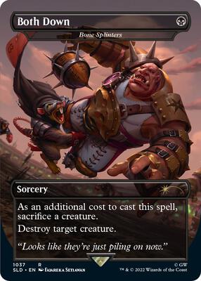 Both Down - Bone Splinters (Borderless) card from Secret Lair Drop Series