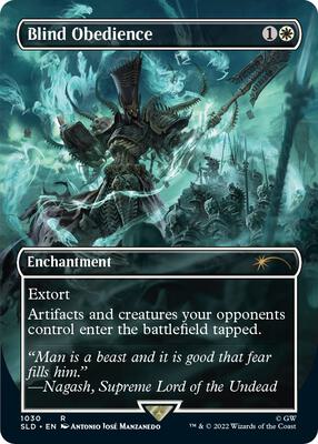 Blind Obedience (Borderless) card from Secret Lair Drop Series