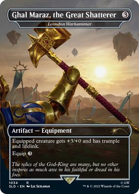 Ghal Maraz, the Great Shatterer - Loxodon Warhammer (Borderless) card from Secret Lair Drop Series