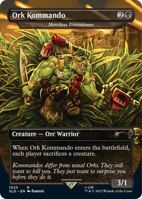 Ork Kommando - Merciless Executioner (Borderless) card from Secret Lair Drop Series
