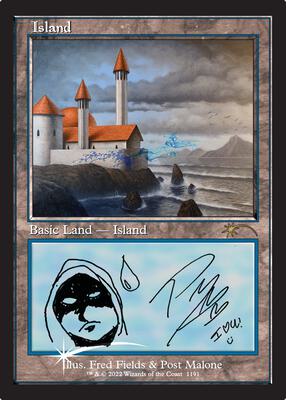 Island (Post Malone) card from Secret Lair Drop Series
