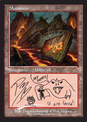Mountain (Post Malone) card from Secret Lair Drop Series