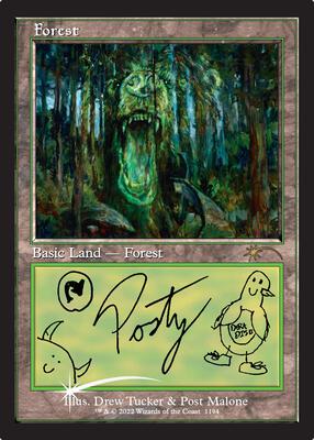 Forest (Post Malone) card from Secret Lair Drop Series