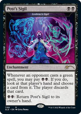 Post's Sigil - Leshrac's Sigil (Post Malone) card from Secret Lair Drop Series
