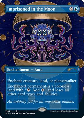 Imprisoned in the Moon (Borderless) card from Secret Lair Drop Series