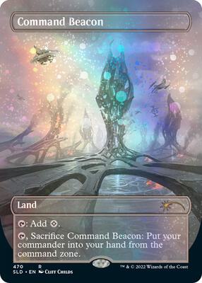 Command Beacon (Borderless) (Galaxy Foil) card from Secret Lair Drop Series