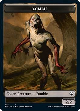 Zombie // Zombie Knight Double-Sided Token card from Starter Commander Decks
