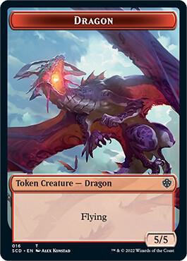 Dragon Double-Sided Token card from Starter Commander Decks