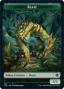 Beast Double-Sided Token card from Starter Commander Decks