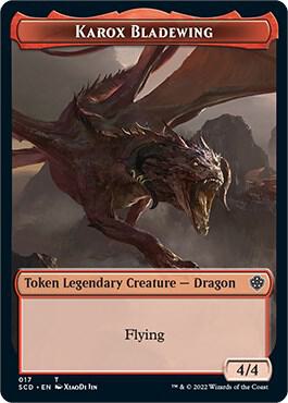 Karox Bladewing Double-Sided Token card from Starter Commander Decks