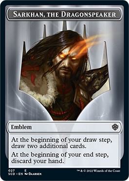 Emblem - Sarkhan, the Dragonspeaker Double-Sided Token card from Starter Commander Decks