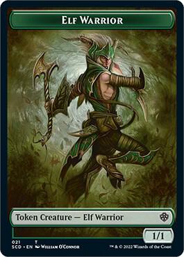 Elf Warrior // Soldier Double-Sided Token card from Starter Commander Decks
