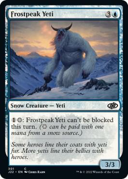 Frostpeak Yeti card from Jumpstart 2022