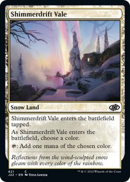 Shimmerdrift Vale card from Jumpstart 2022