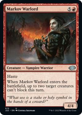 Markov Warlord card from Jumpstart 2022
