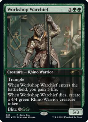Workshop Warchief card from Game Day & Store Championship Promos