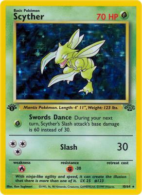 Scyther (10) card from Jungle