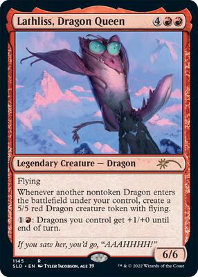 Lathliss, Dragon Queen (1145) card from Secret Lair Drop Series