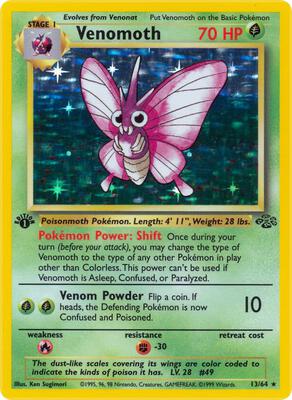 Venomoth (13) card from Jungle