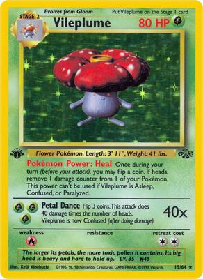Vileplume (15) card from Jungle