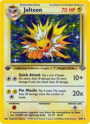 Jolteon (4) card from Jungle