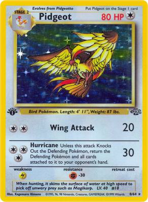 Pidgeot (8) card from Jungle