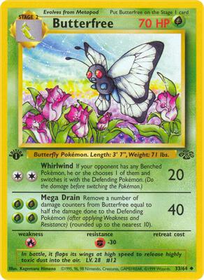 Butterfree card from Jungle