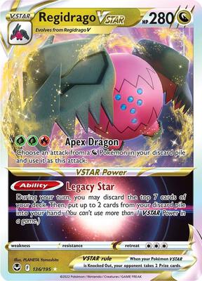 Regidrago VSTAR card from SWSH12: Silver Tempest